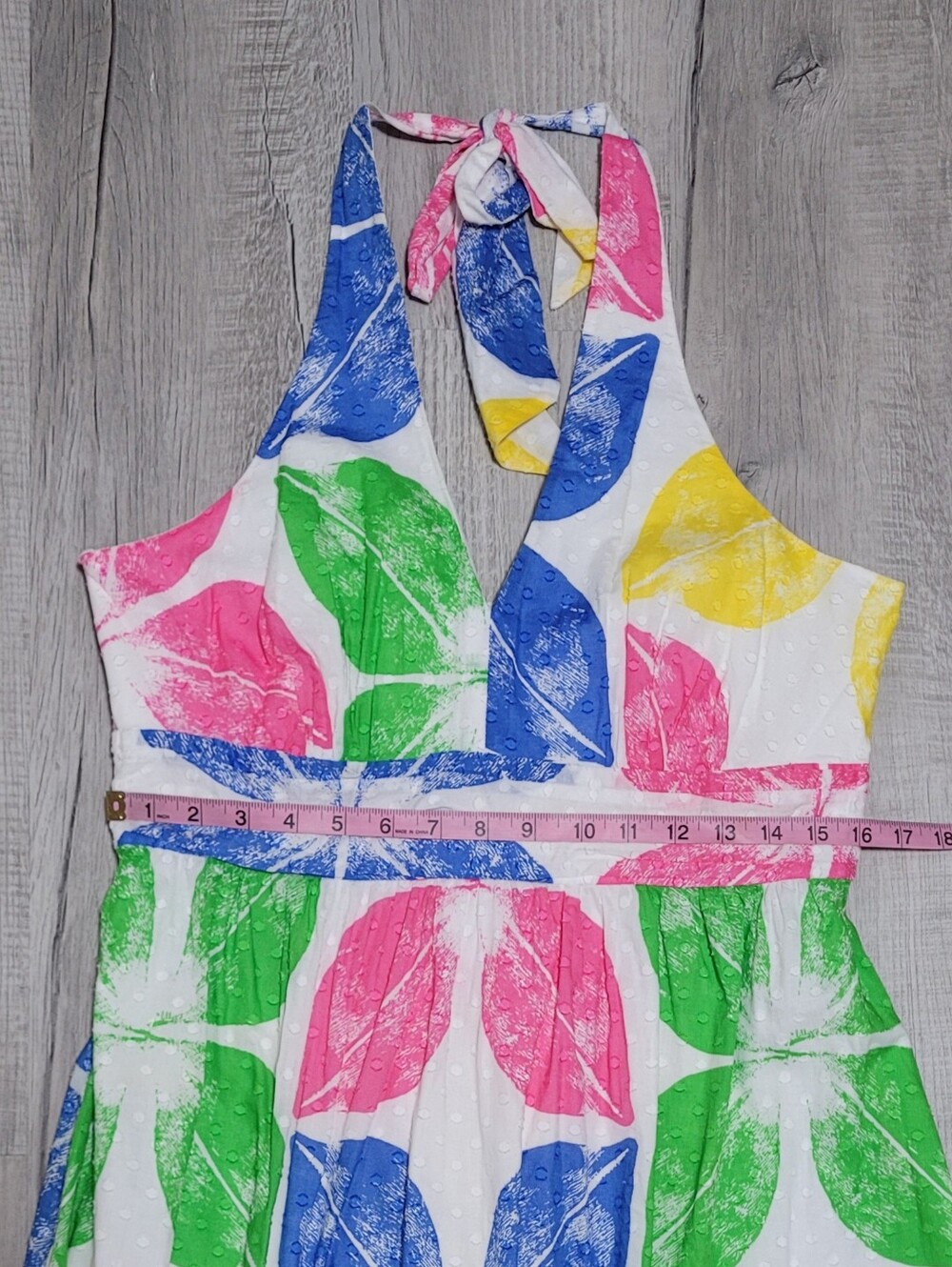 Lilly Pulitzer White Painters Block Maxine Halter Maxi Dress Size 14 - Picture 12 of 13